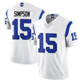 Elroe LA.Rams #15 Ty Simpson Player Fearsome White Limited Vapor F.U.S.E. Home Game Stitched Jerseys
