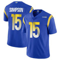 Elroe LA.Rams #15 Ty Simpson Player Royal Limited Vapor Untouchable Home Game Stitched Jerseys