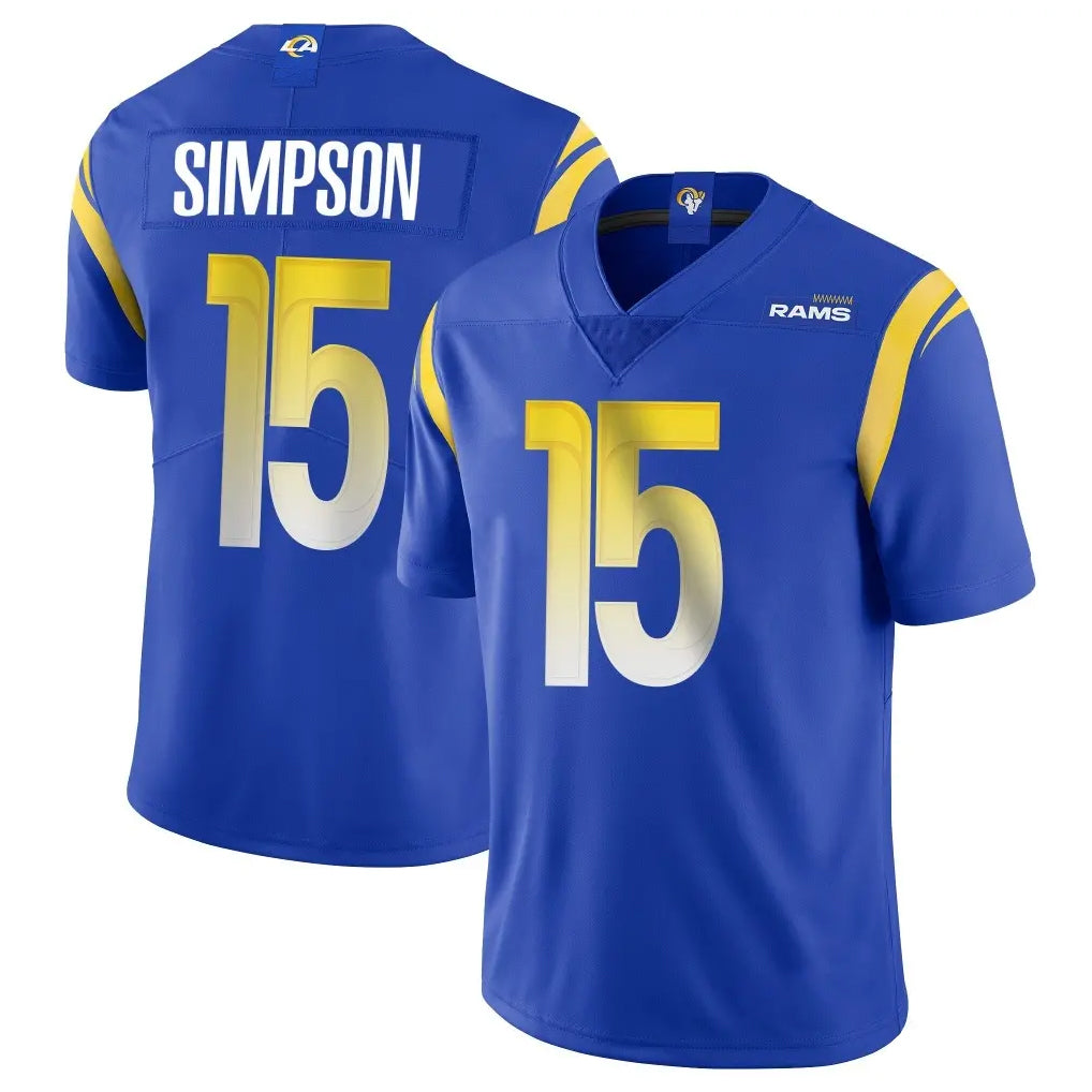 Elroe LA.Rams #15 Ty Simpson Player Royal Limited Vapor Untouchable Home Game Stitched Jerseys