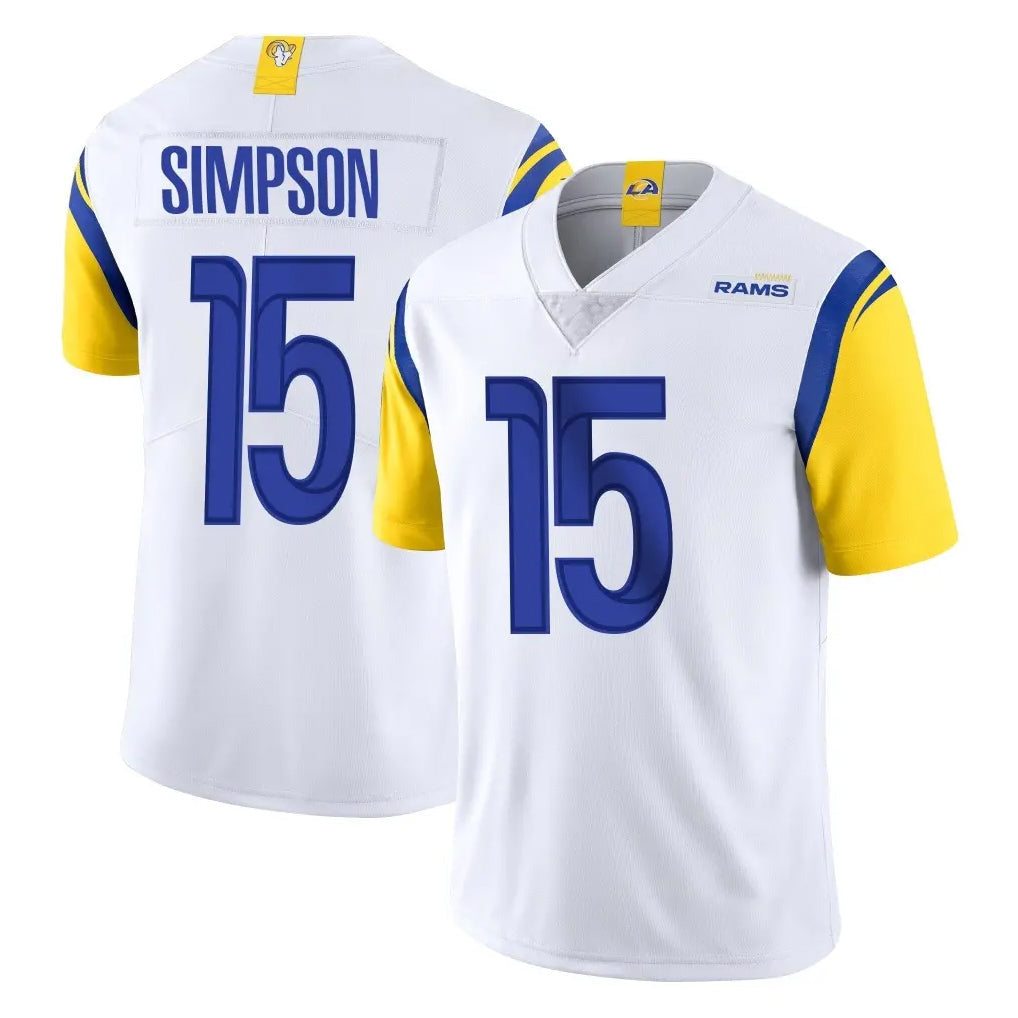 Elroe LA.Rams #15 Ty Simpson Player White Limited Vapor Untouchable Home Game Stitched Jerseys