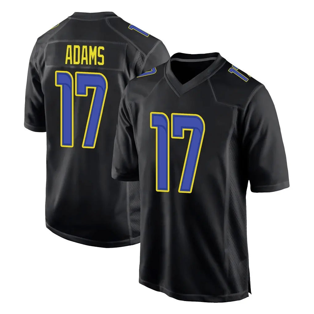 Elroe LA.Rams #17 Davante Adams Player Black Fashion Limited Home Game Stitched Jerseys
