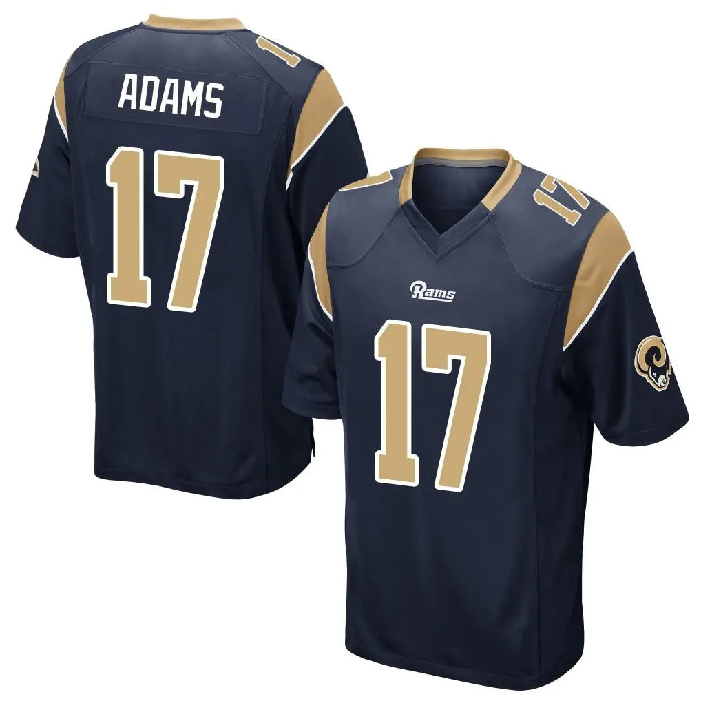 Elroe LA.Rams #17 Davante Adams Player Navy Home Game Stitched Jerseys