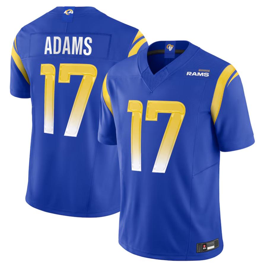 Elroe LA.Rams #17 Davante Adams Player Royal Vapor F.U.S.E. Limited Stitched Jerseys