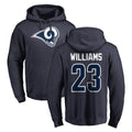 Elroe LA.Rams #23 Kyren Williams Player Navy Pullover Hoodie Limited Game Stitched Jerseys