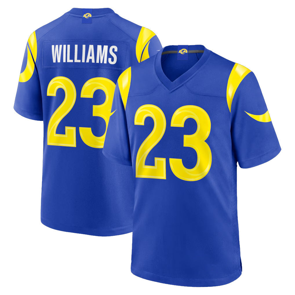 Elroe LA.Rams #23 Kyren Williams Player Royal Limited Home Game Stitched Jerseys