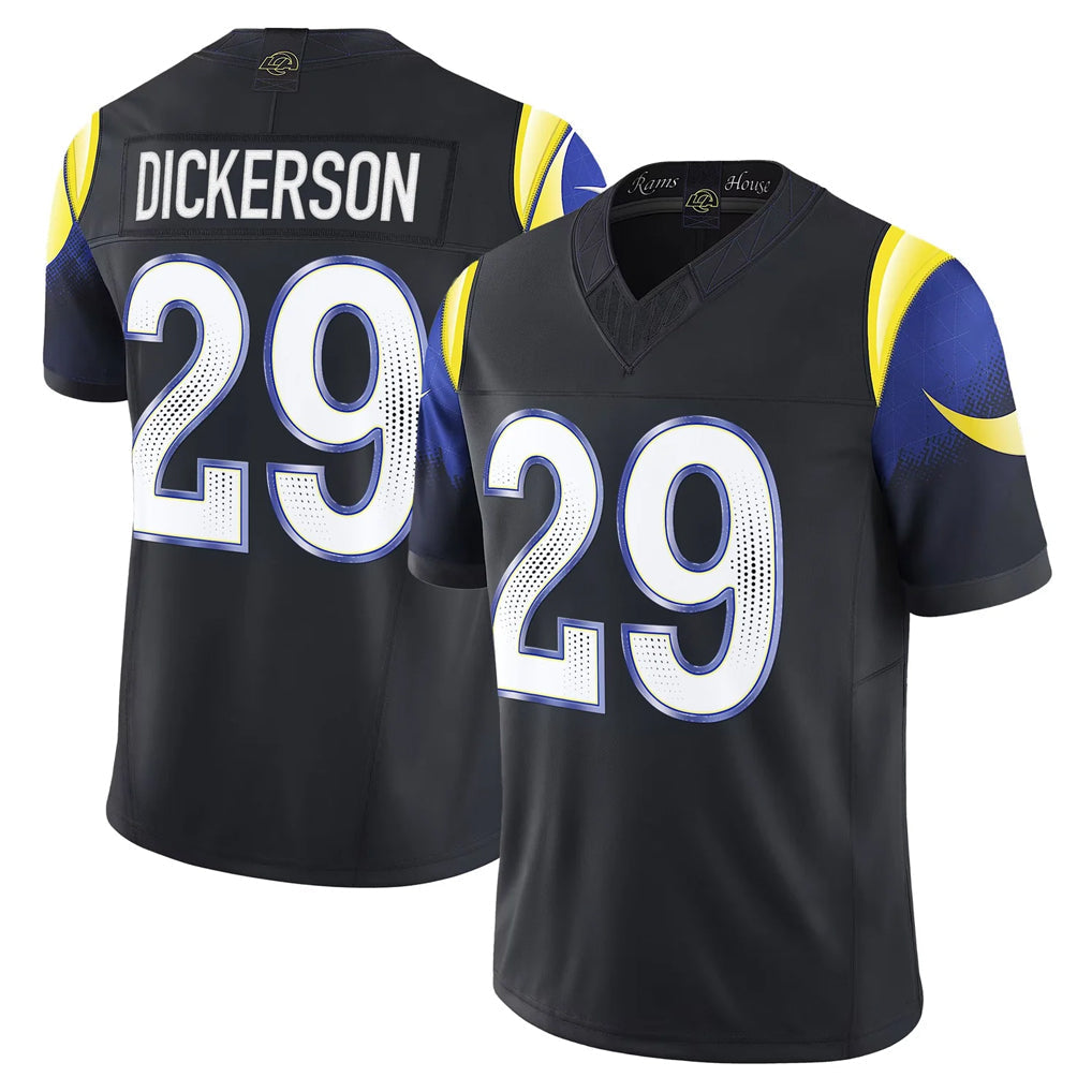 Elroe LA.Rams #29 Eric Dickerson Player Black Rivalries Vapor Limited Stitched Jerseys