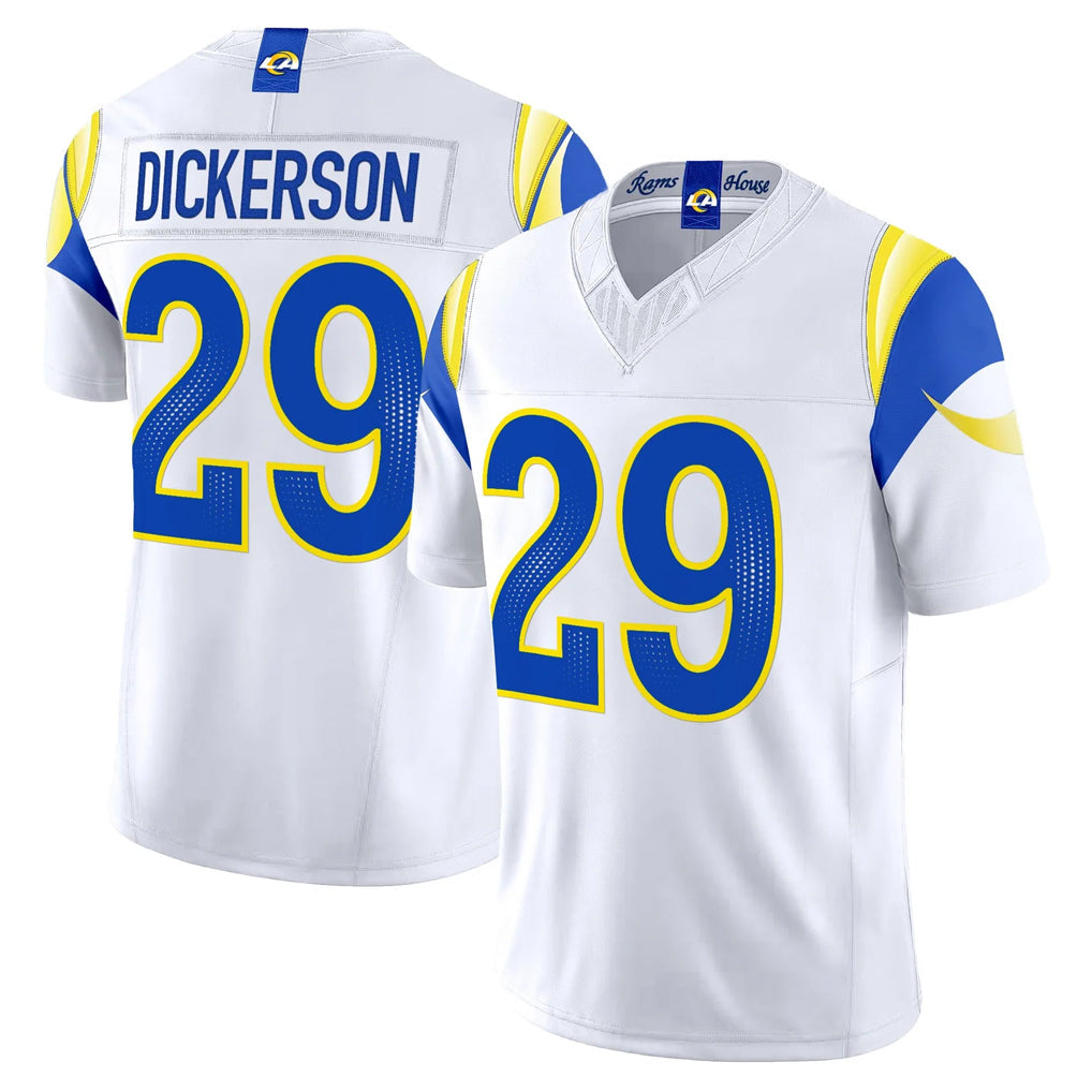 Elroe LA.Rams #29 Eric Dickerson Player White Rivalries Vapor Limited Home Game Stitched Jerseys