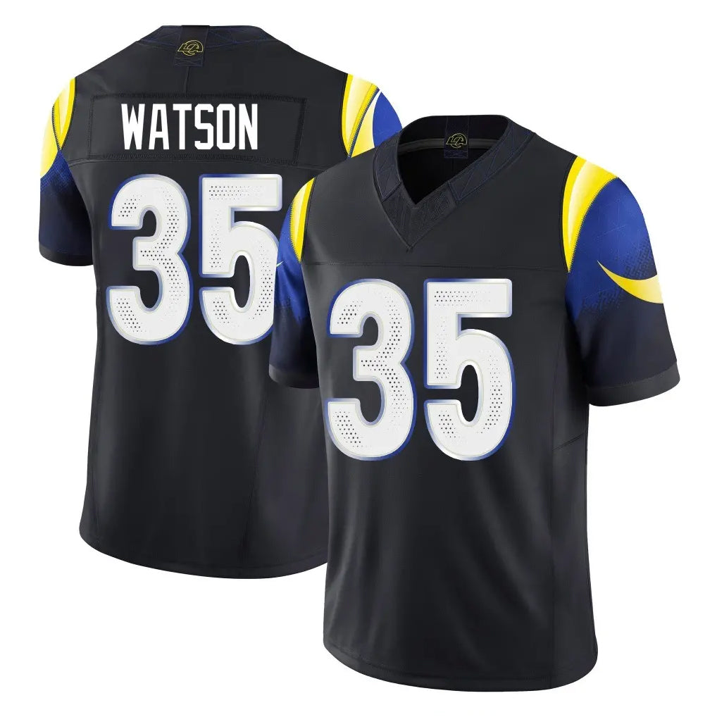 Elroe LA.Rams #35 Jaylen Watson Player Black Midnight Rivalries Collection Limited Home Game Stitched Jerseys