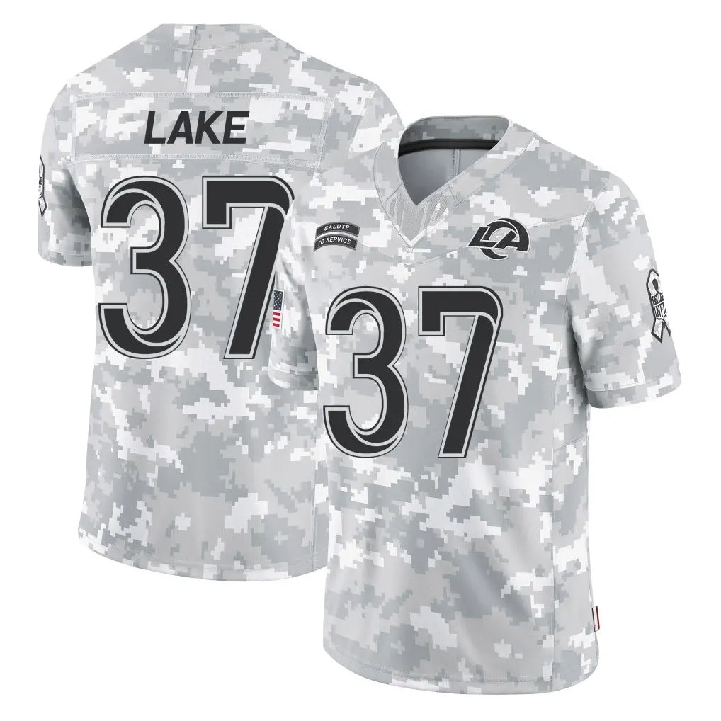 Elroe LA.Rams #37 Quentin Lake Player Arctic Camo Salute To Service Limited Game Stitched Jerseys