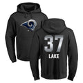 Elroe LA.Rams #37 Quentin Lake Player Black Pullover Hoodie Limited Game Stitched Jerseys