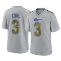 Elroe LA.Rams #3 Kam Curl Player Gray Atmosphere Fashion Home Game Stitched Jerseys