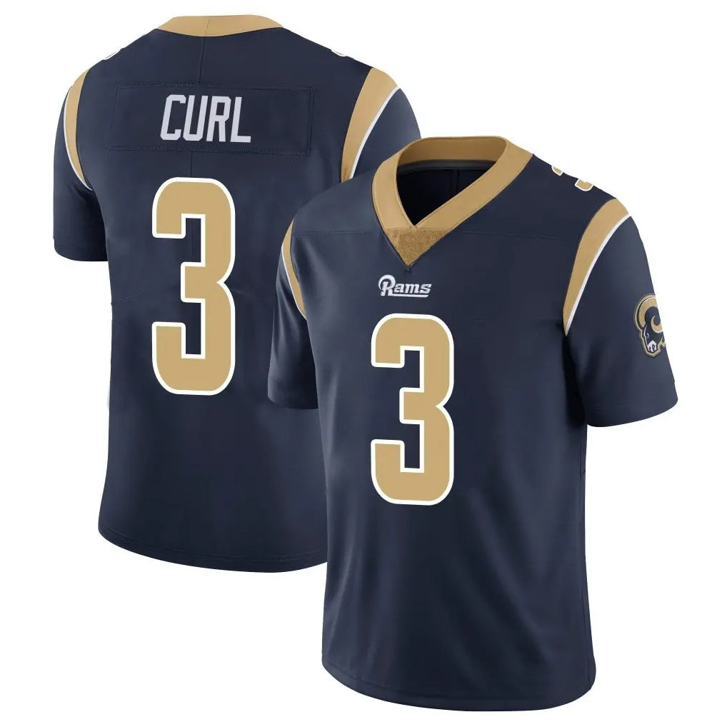 Elroe LA.Rams #3 Kam Curl Player Navy Limited Vapor Untouchable Home Game Stitched Jerseys