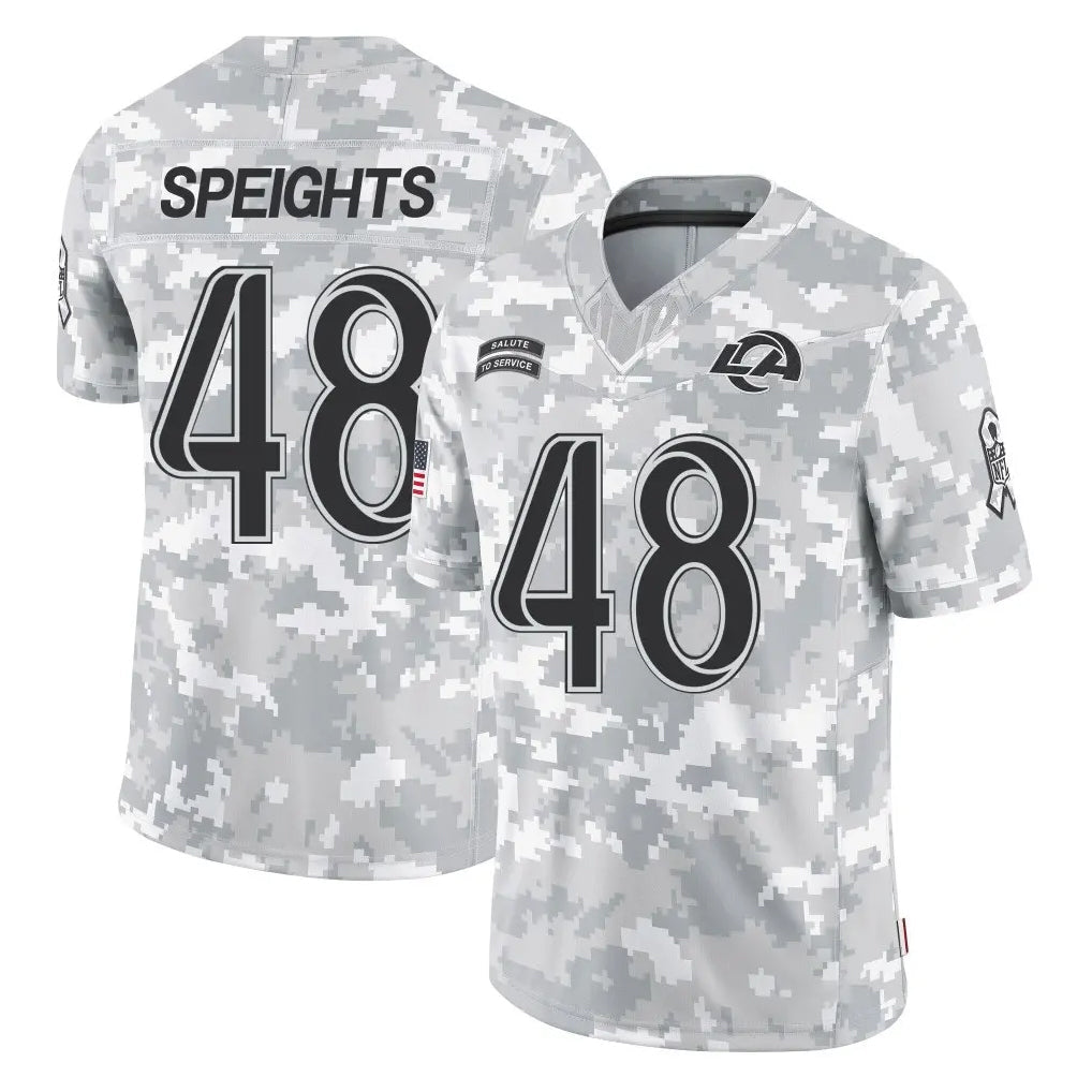 Elroe LA.Rams #48 Omar Speights Player Arctic Camo Salute To Service Limited Game Stitched Jerseys