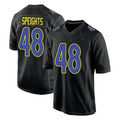 Elroe LA.Rams #48 Omar Speights Player Black Fashion Limited Home Game Stitched Jerseys