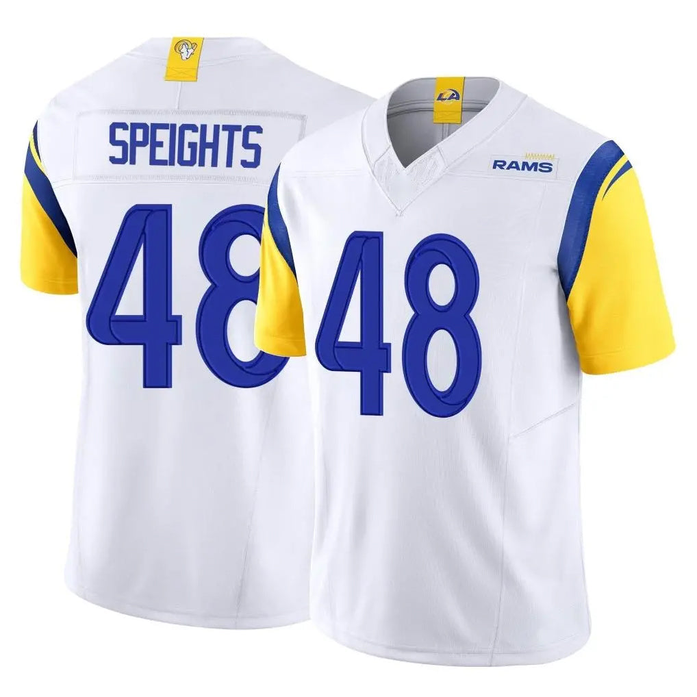 Elroe LA.Rams #48 Omar Speights Player White Limited Vapor F.U.S.E. Home Game Stitched Jerseys