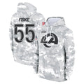 Elroe LA.Rams #55 Braden Fiske Player Arctic Camo Salute to Service Hoodies Limited Game Stitched Jerseys
