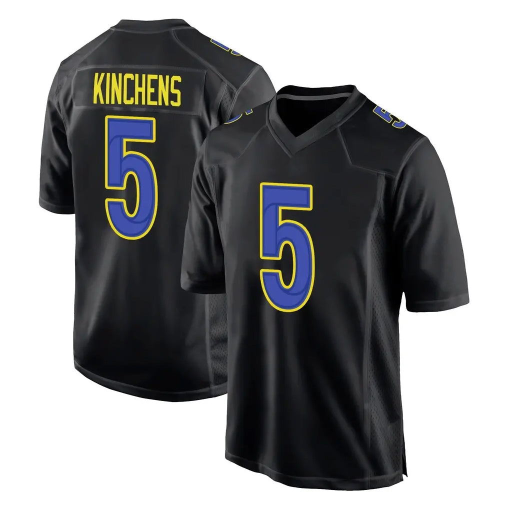 Elroe LA.Rams #5 Kamren Kinchens Player Black Fashion Limited Home Game Stitched Jerseys