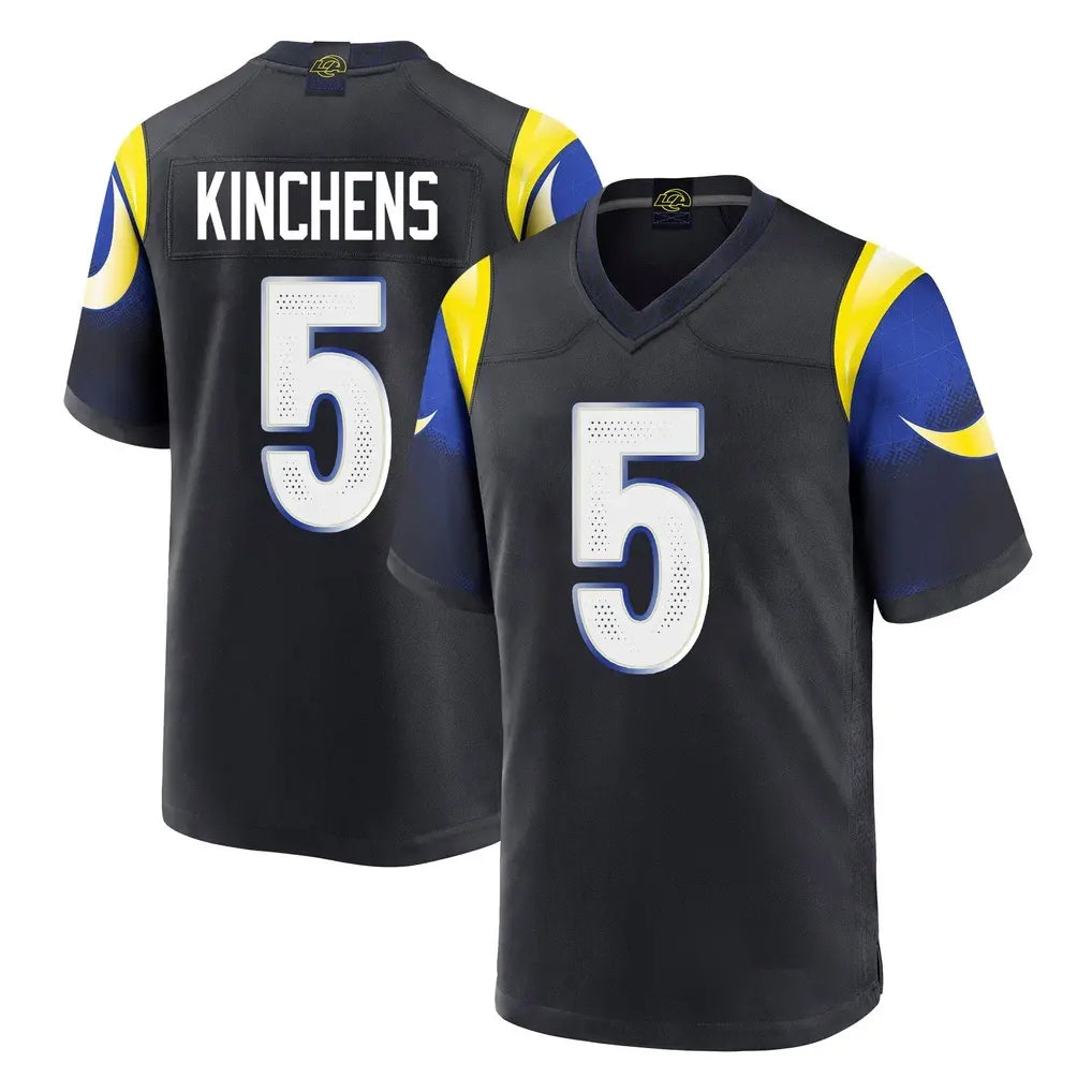 Elroe LA.Rams #5 Kamren Kinchens Player Black Midnight Rivalries Collection Home Game Stitched Jerseys
