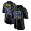 Elroe LA.Rams #69 Kevin Dotson Player Black Fashion Limited Home Game Stitched Jerseys