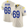 Elroe LA.Rams #69 Kevin Dotson Player Bone Limited Vapor Home Game Stitched Jerseys
