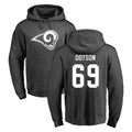 Elroe LA.Rams #69 Kevin Dotson Player Gray Pullover Hoodie Limited Game Stitched Jerseys