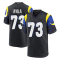 Elroe LA.Rams #73 Steve Avila Player Black Midnight Rivalries Collection Home Game Stitched Jerseys