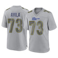 Elroe LA.Rams #73 Steve Avila Player Gray Atmosphere Fashion Home Game Stitched Jerseys
