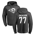 Elroe LA.Rams #77 Alaric Jackson Player Gray Pullover Hoodie Limited Game Stitched Jerseys