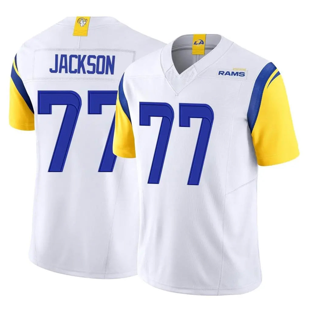 Elroe LA.Rams #77 Alaric Jackson Player White Limited Vapor F.U.S.E. Home Game Stitched Jerseys