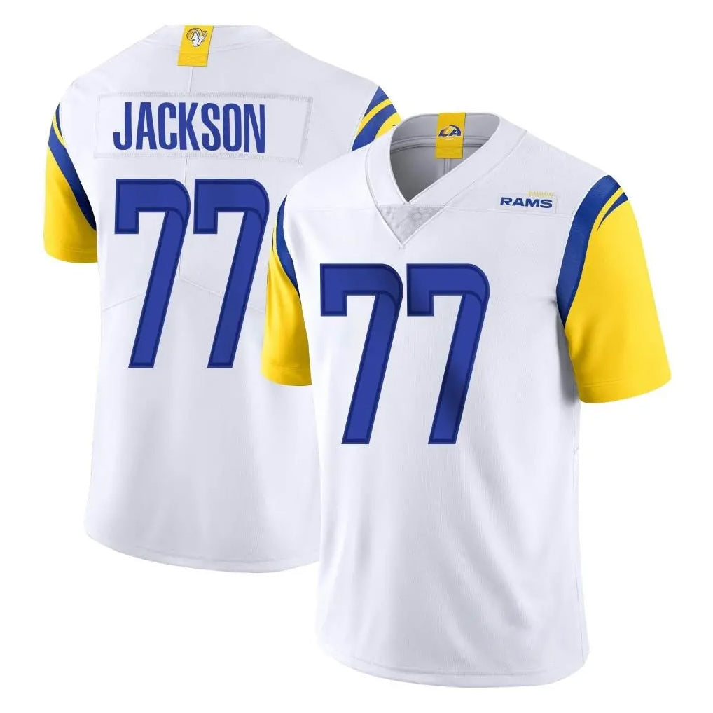 Elroe LA.Rams #77 Alaric Jackson Player White Limited Vapor Untouchable Home Game Stitched Jerseys
