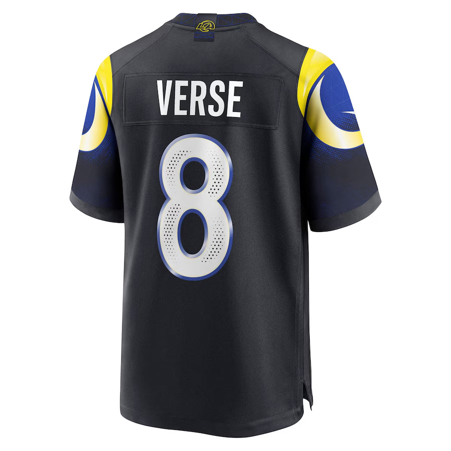 Elroe LA.Rams #8 Jared Verse Player Midnight Blue Rivalries Collection Game Stitched Jerseys