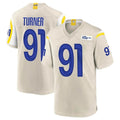 Elroe LA.Rams #91 Kobie Turner Player Bone Home Game Stitched Jerseys
