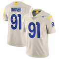 Elroe LA.Rams #91 Kobie Turner Player Bone Limited Vapor Home Game Stitched Jerseys