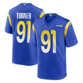 Elroe LA.Rams #91 Kobie Turner Player Royal Home Game Stitched Jerseys