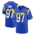 Elroe LA.Rams #97 Poona Ford Player Royal Home Game Stitched Jerseys