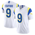 Elroe LA.Rams #9 Matthew Stafford Player White Rivalries Vapor Limited Home Game Stitched Jerseys