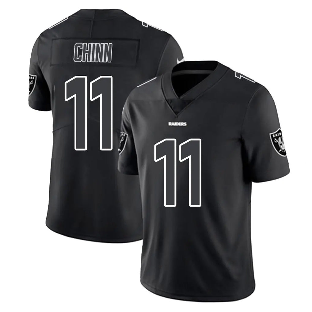 Elroe LV.Raiders #11 Jeremy Chinn Player Black Limited Black Impact Home Game Stitched Jerseys