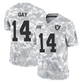 Elroe LV.Raiders #14 Matt Gay Player Arctic Camo Salute To Service Limited Game Stitched Jerseys