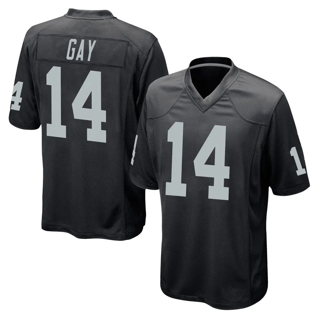 Elroe LV.Raiders #14 Matt Gay Player Black Home Game Stitched Jerseys