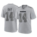 Elroe LV.Raiders #14 Matt Gay Player Gray Atmosphere Fashion Limited Game Stitched Jerseys