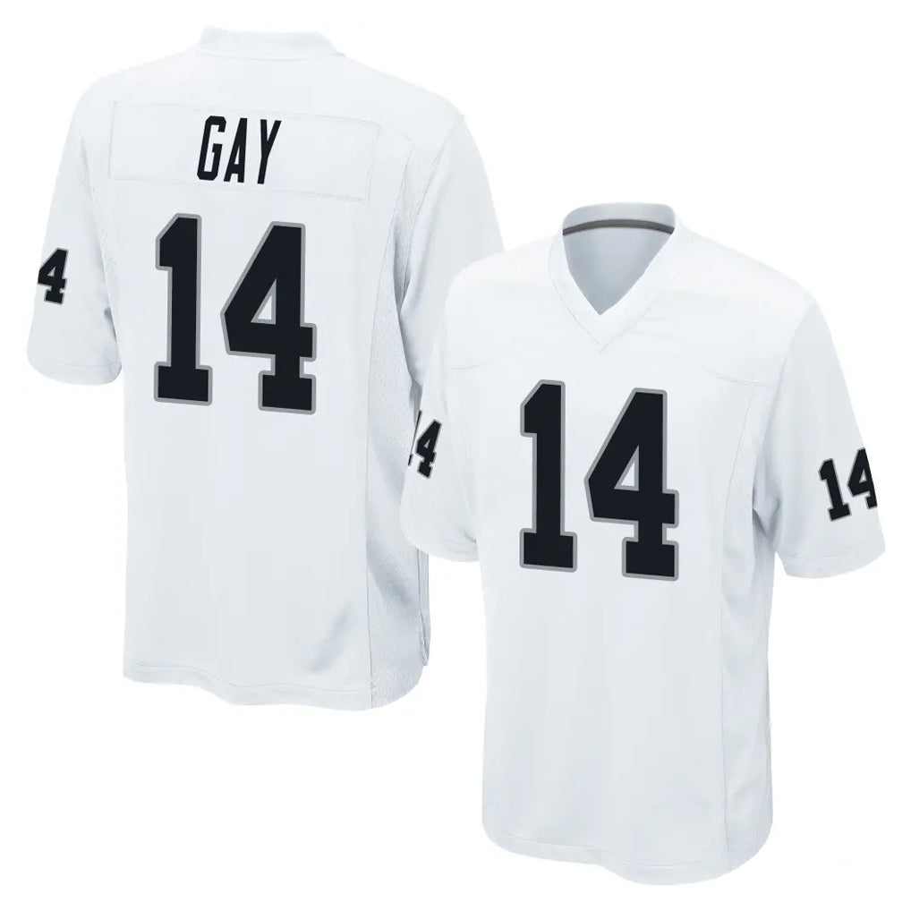 Elroe LV.Raiders #14 Matt Gay Player White Home Game Stitched Jerseys