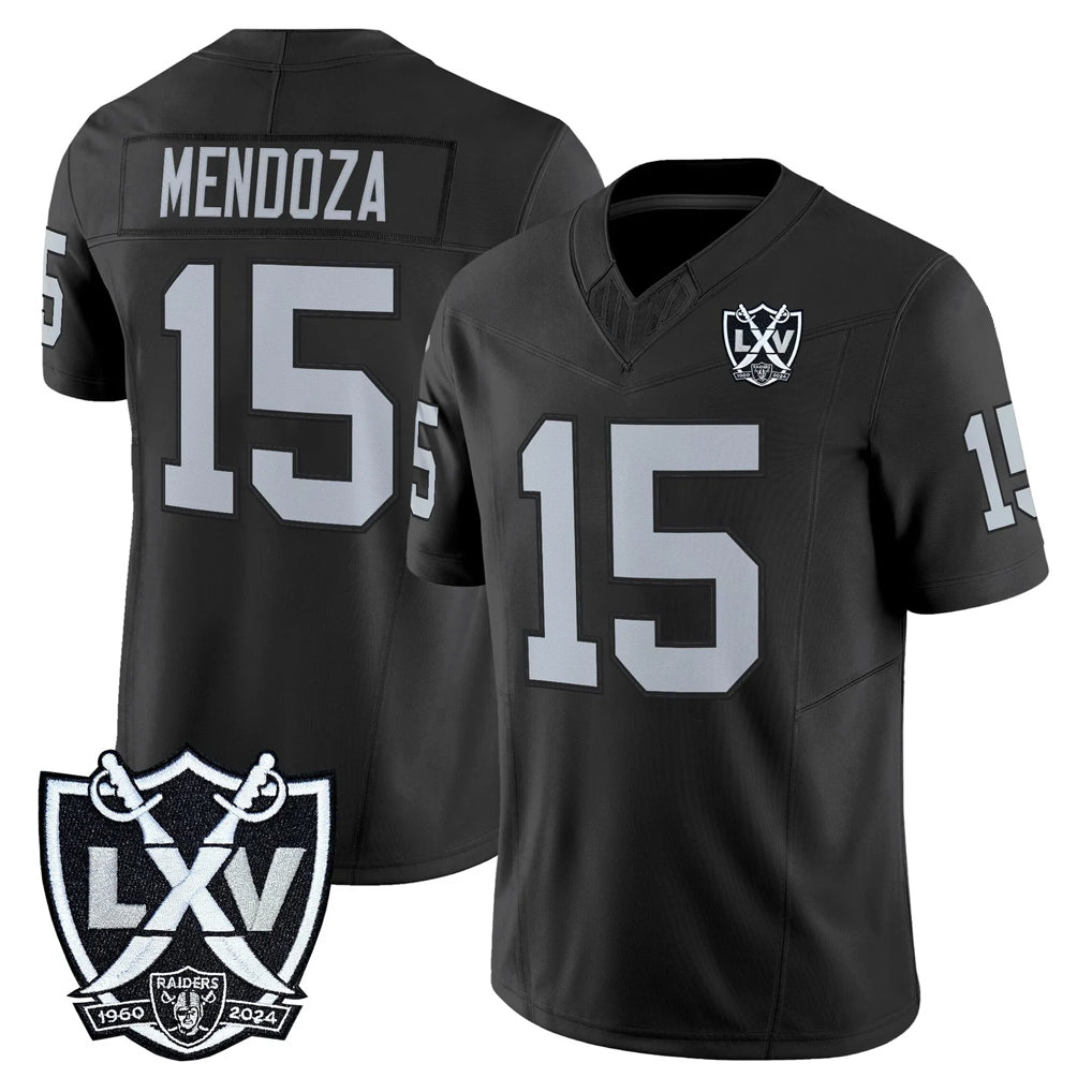 Elroe LV.Raiders #15 Fernando Mendoza Player Black 2026 Vapor Limited Home Game Stitched Jerseys