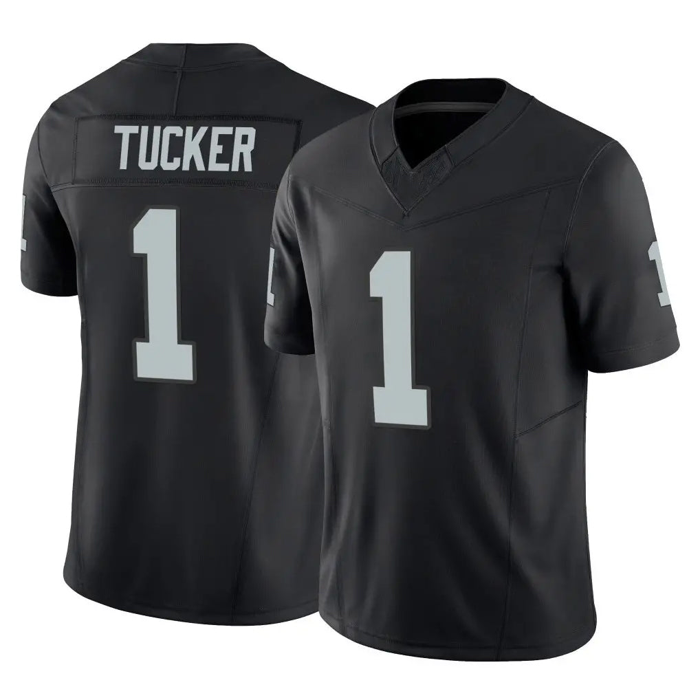 Elroe LV.Raiders #1 Tre Tucker Player Black Limited Vapor F.U.S.E. Home Game Stitched Jerseys