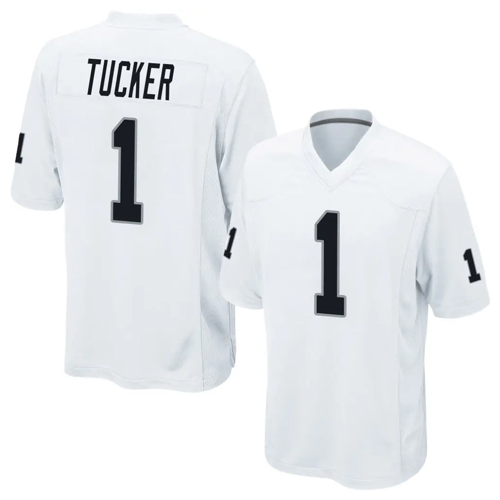 Elroe LV.Raiders #1 Tre Tucker Player White Home Game Stitched Jerseys
