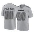 Elroe LV.Raiders #20 Isaiah Pola-Mao Player Gray Atmosphere Fashion Limited Game Stitched Jerseys