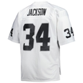 Elroe LV.Raiders #34 Bo Jackson Mitchell & Ness White Big & Tall 1988 Retired Player Replica Stitched Puhic Jersey