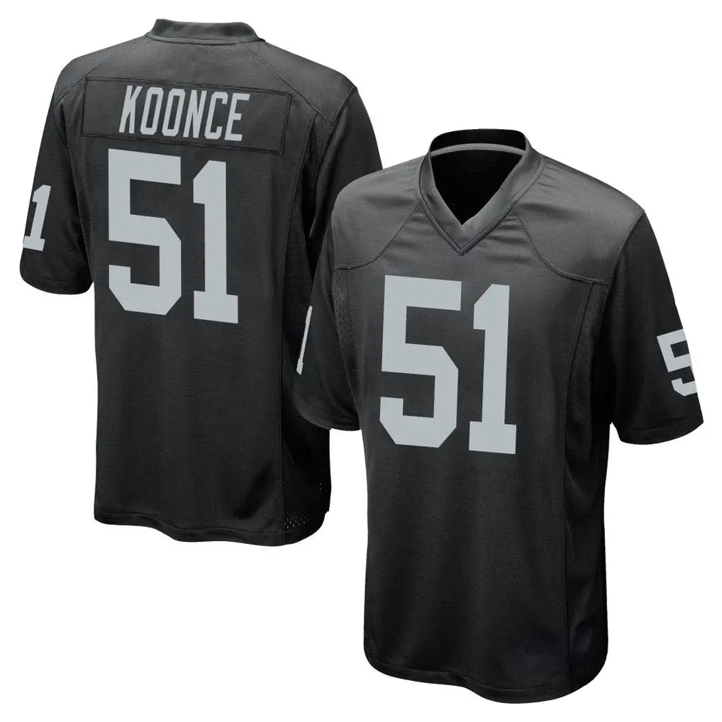Elroe LV.Raiders #51 Malcolm Koonce Player Black Home Game Stitched Jerseys