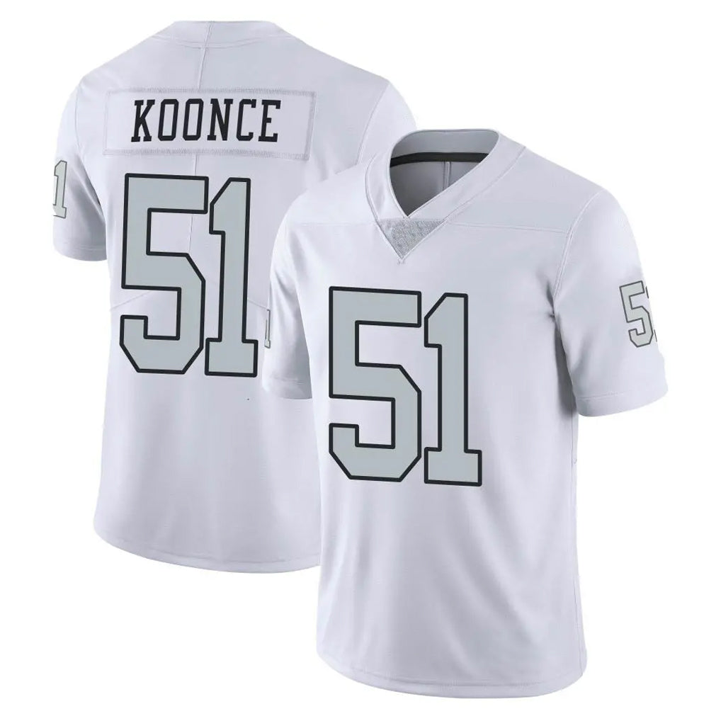 Elroe LV.Raiders #51 Malcolm Koonce Player White Limited Color Rush Home Game Stitched Jerseys