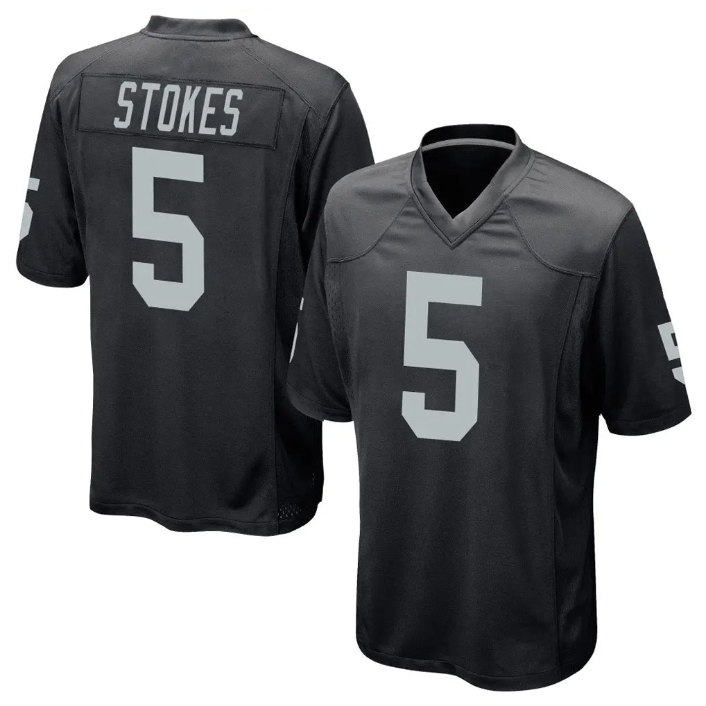 Elroe LV.Raiders #5 Eric Stokes Player Black Home Game Stitched Jerseys