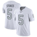 Elroe LV.Raiders #5 Eric Stokes Player White Limited Color Rush Home Game Stitched Jerseys